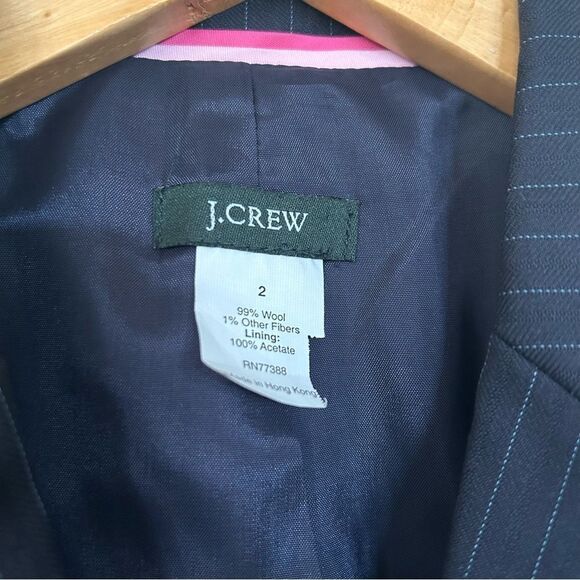 J. Cree | Striped Wool Blazer, Size 2 - Picture 7 of 10